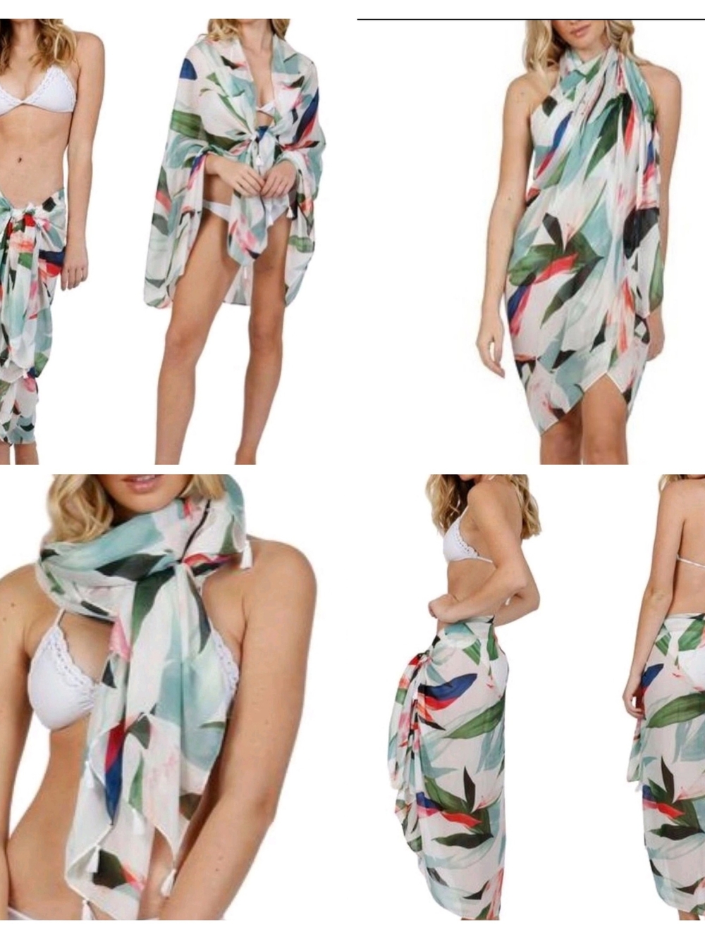 Subtle Luxury Birds of Paridise Pool to Part Swim Cover-up